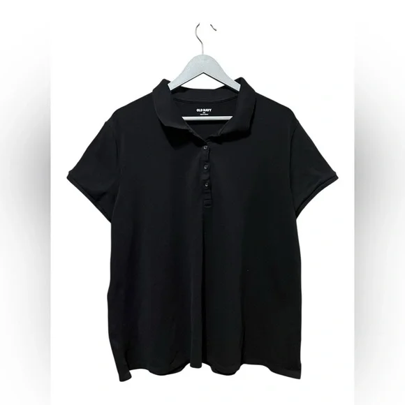 Old Navy Black Short-Sleeve Polo Shirt – XXL - Picture 2 of 5